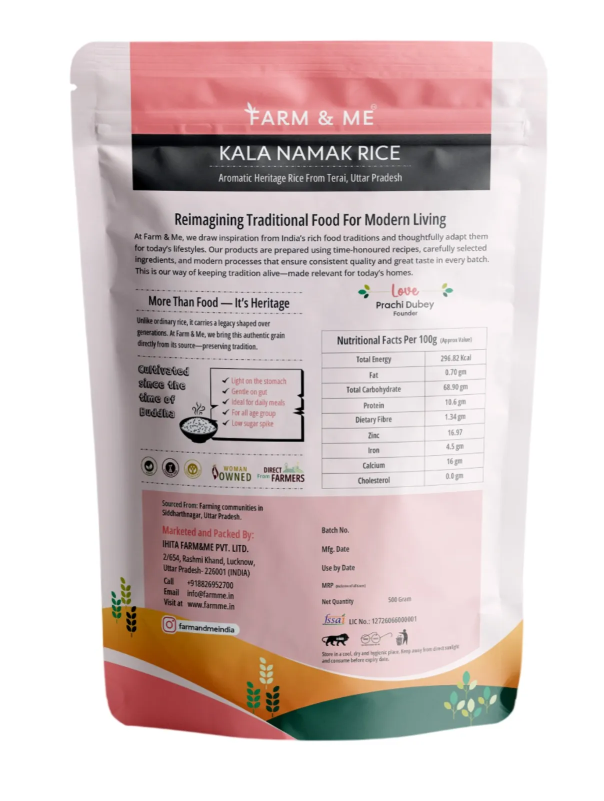 Back of pack nutrition